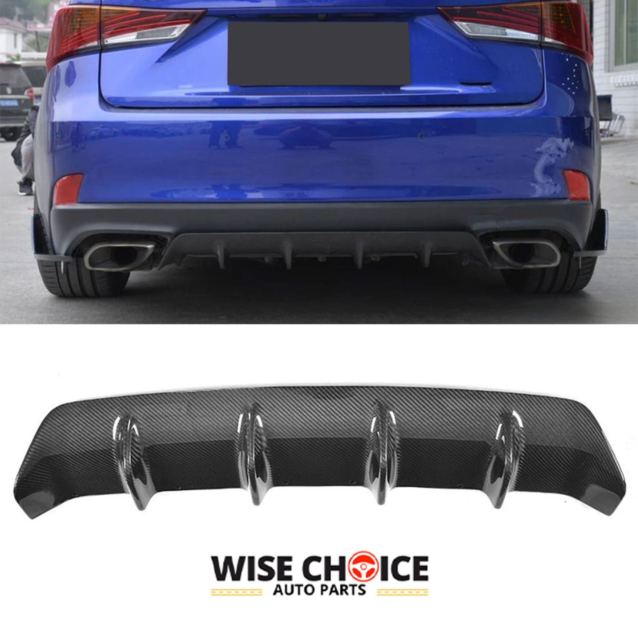 Jc Sportline Carbon Fiber Rear Diffuser For Lexus Is Is