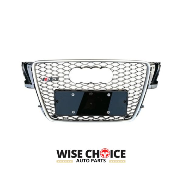 Audi RS5 Honeycomb Front Grille in Gloss Black for B8 A5/S5 (2008-2012)