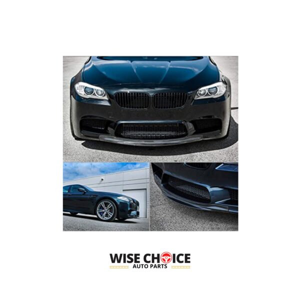 2011-2016 BMW M5 with carbon fiber front bumper lip installed