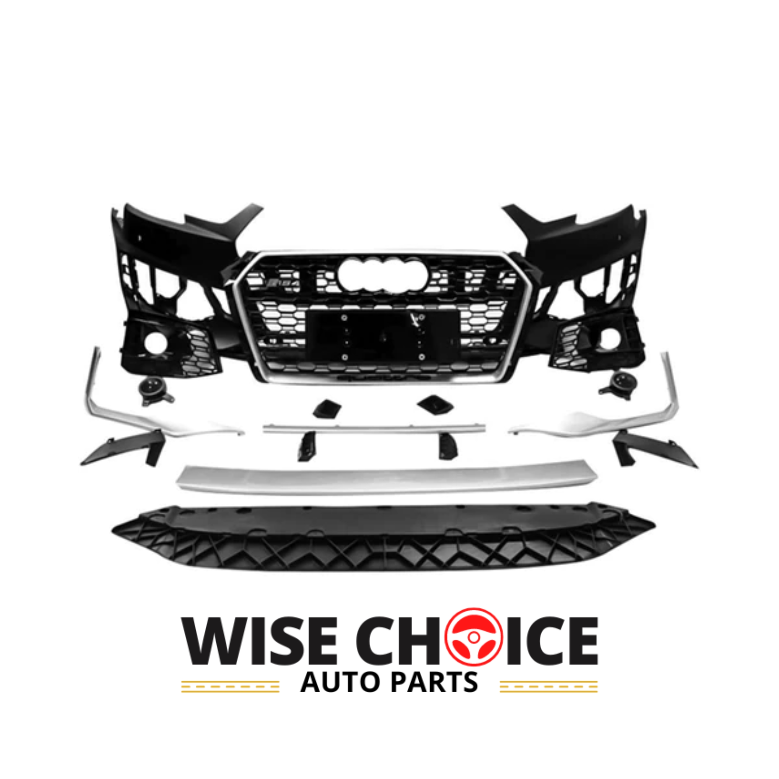 Audi RS4 Style Front Bumper Upgrade for 2017-2019 B9 A4/S4