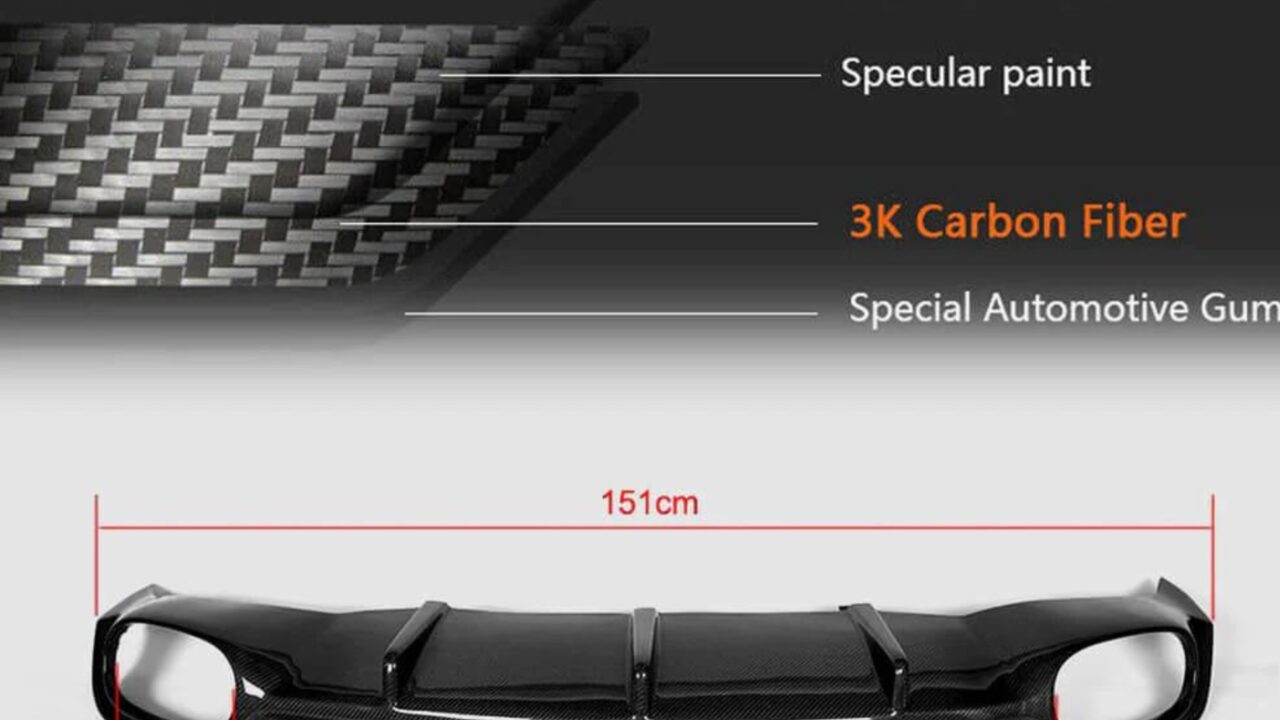 Audi A7 S-Line Carbon Fiber Rear Diffuser for 2009-2015 Models