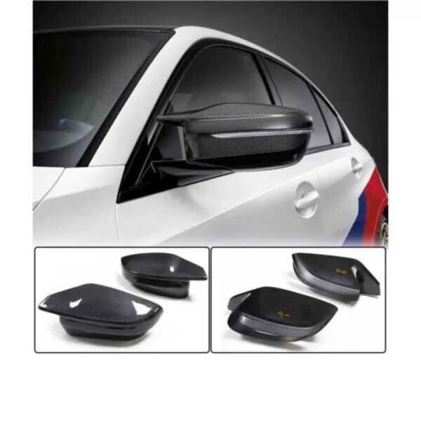 BMW M3 M4 Carbon Fiber Side Mirror Covers for G80 G82 G83 Models (2020-2023)