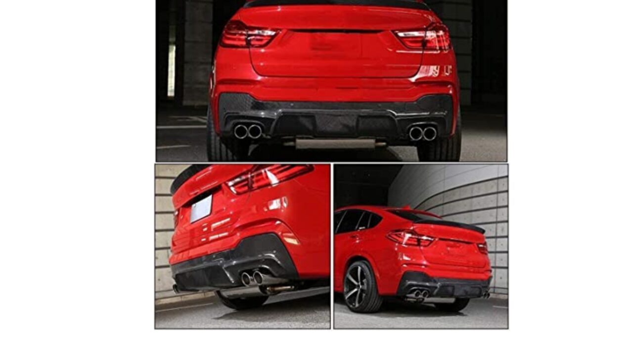 2015-2018 BMW X4 M-Sport with F26 Carbon Fiber Rear Diffuser Installed