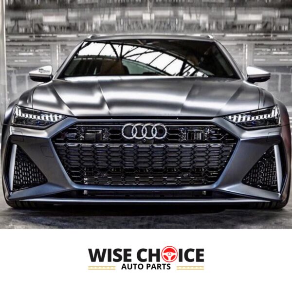 Audi RS6 Style Front Bumper for 2019-2021 C8 A6/S6 - Primed and Ready for Customization