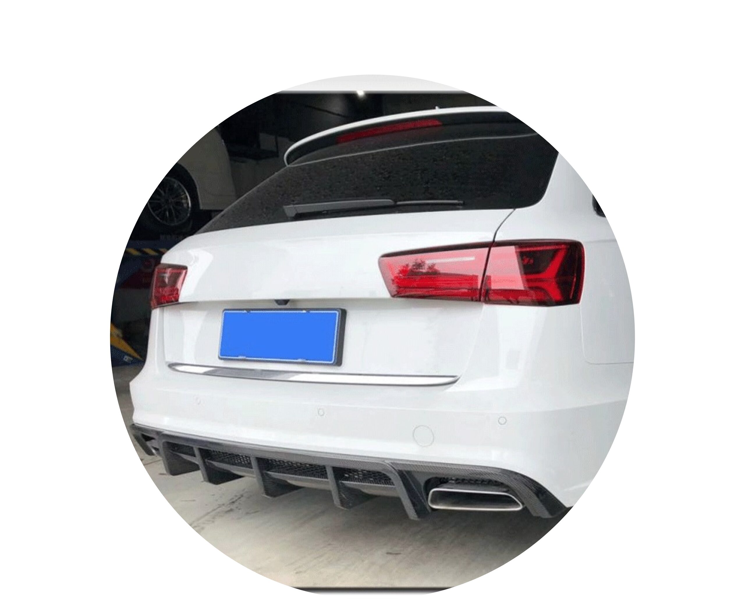 2016-2018 C7.5 Audi A6 S-Line/S6 with Carbon Fiber Rear Diffuser