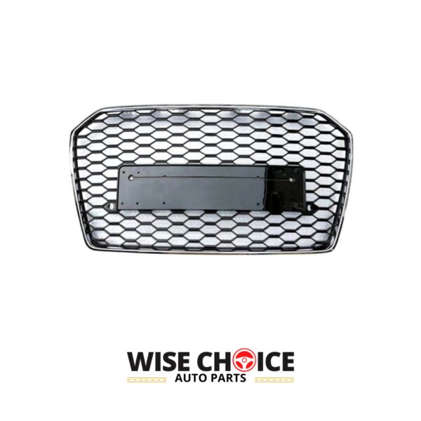 Audi RS6 Honeycomb Front Grille, black with honeycomb design for Audi C7.5 A6/S6 model years 2016-2018