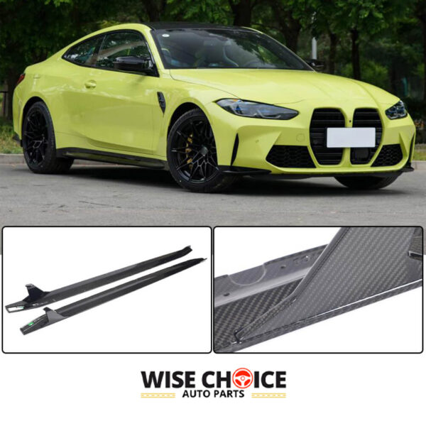 2021-2022 G82 M4 BMW 4 Series Coupe 2-Door with Carbon Fiber Side Skirts