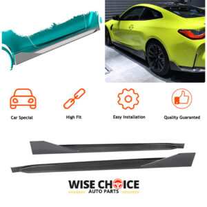 2021-2022 G82 M4 BMW 4 Series Coupe 2-Door with Carbon Fiber Side Skirts