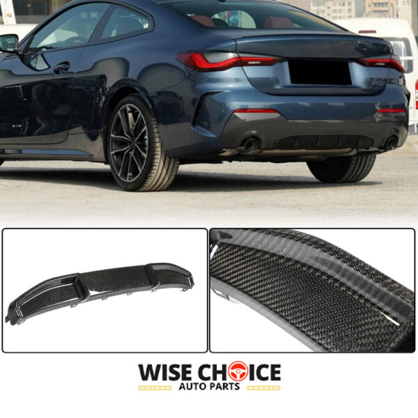 High-quality G22 G23 Carbon Diffuser fitted on a 2021-2022 BMW 4 Series M-Sport.