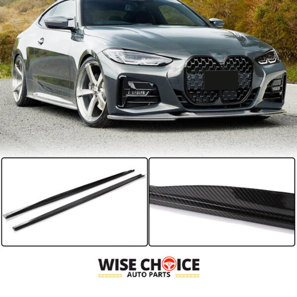 BMW 4 Series G22 G23 Model with M-Sport Carbon Fiber Side Skirts