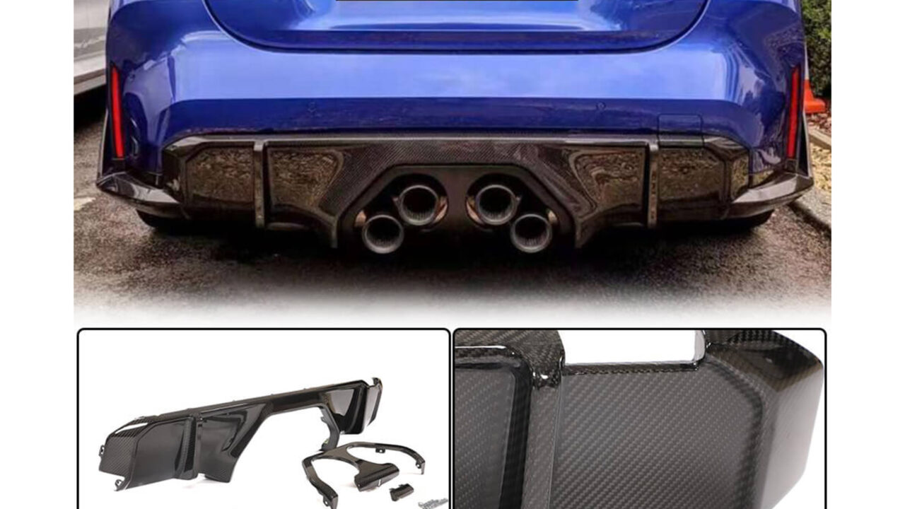 BMW M3 M4 Carbon Fiber Rear Diffuser fitted on a 2023 model