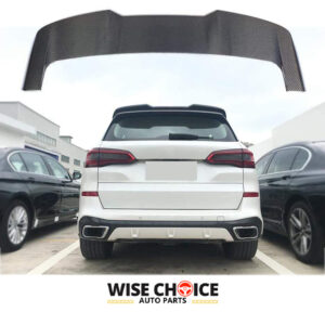 High-quality G05 X5 BMW M-Sport Carbon Fiber Rear Roof Spoiler perfectly fitted on a 2019-2023 BMW X5 model