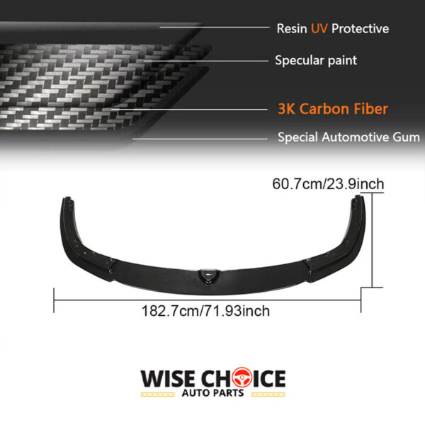 BMW M8 F91 F92 F93 Models with DRY Carbon Fiber Front Lip Upgrade