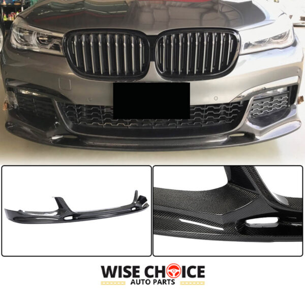 2016-2019 BMW 7 Series with M-Sport Carbon Fiber Front Bumper Lip