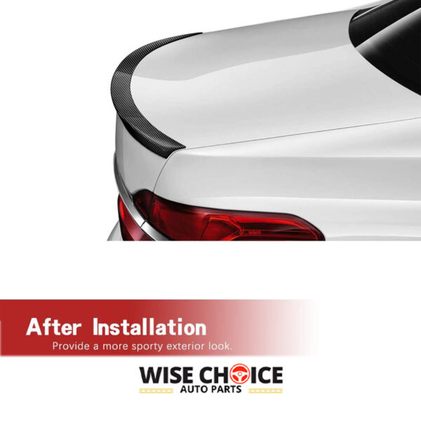 2016-2022 BMW 7 Series G11 G12 with M Sport Carbon Fiber Rear Spoiler.