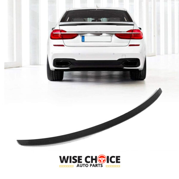 2016-2022 BMW 7 Series G11 G12 with M Sport Carbon Fiber Rear Spoiler.