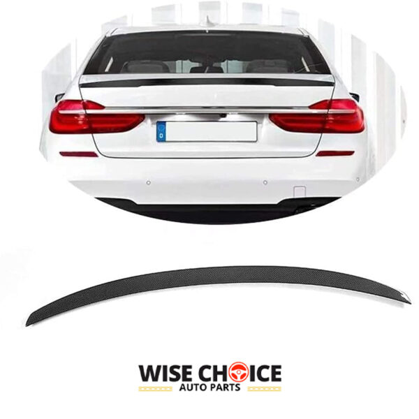 2016-2022 BMW 7 Series G11 G12 with M Sport Carbon Fiber Rear Spoiler.