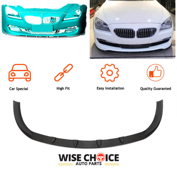 Carbon fiber front bumper lip for BMW 6 Series F06 F12 F13