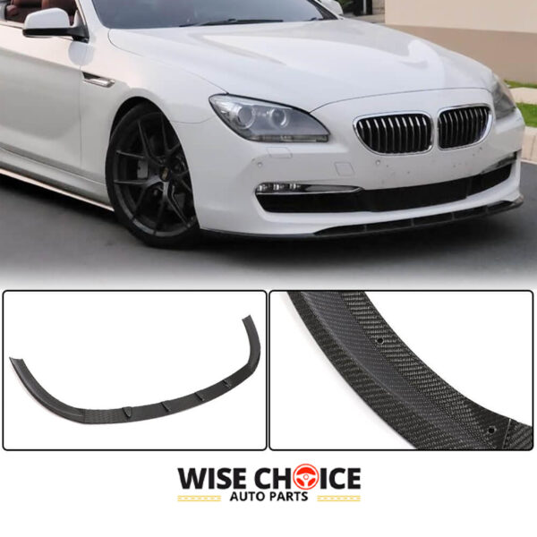 Carbon fiber front bumper lip for BMW 6 Series F06 F12 F13