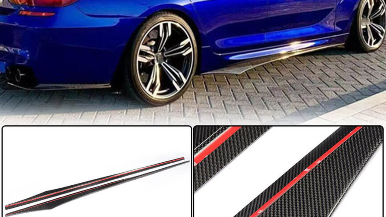 Premium BMW M-Tech Carbon Fiber Side Skirts for 6 Series F06 F12 F13 (2013-2017)
