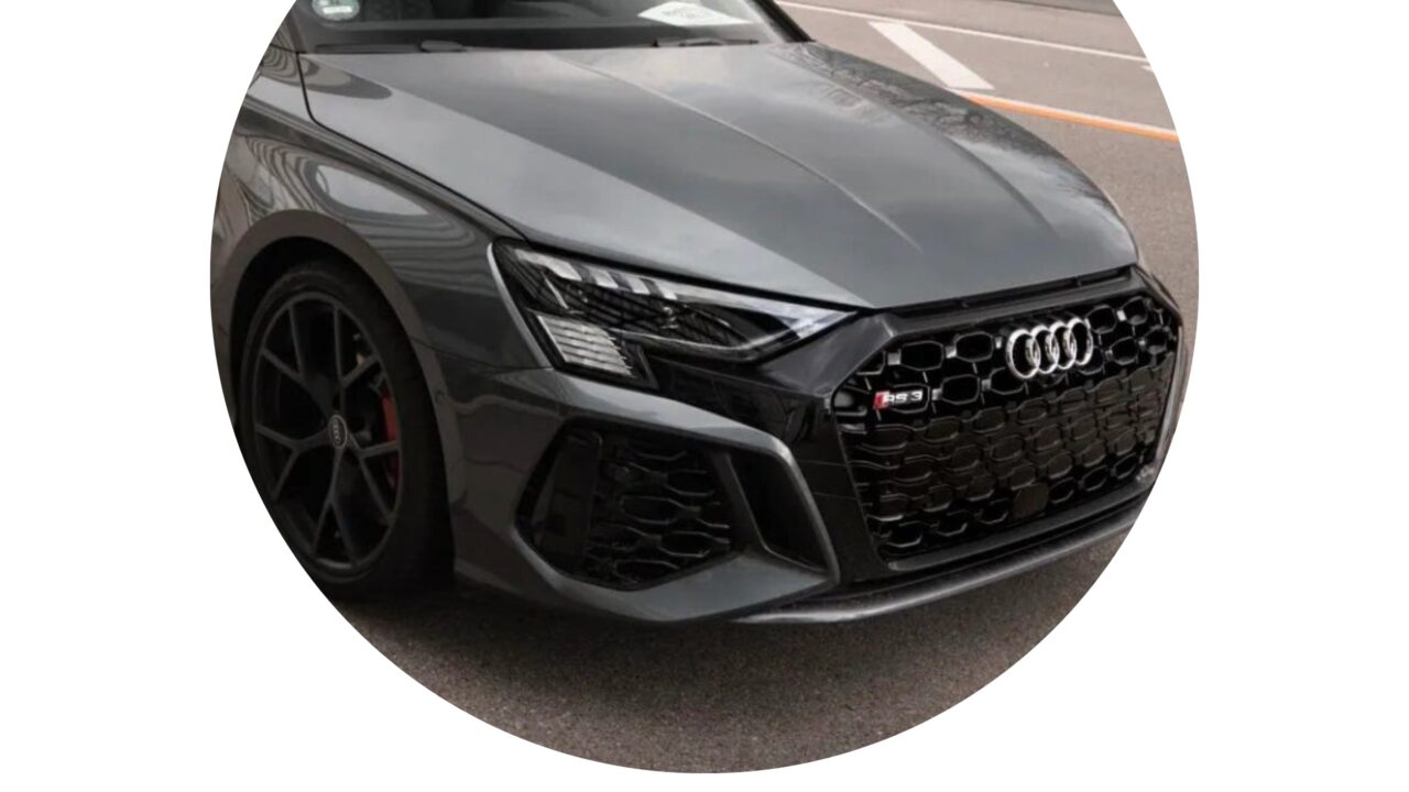 Audi RS3 Honeycomb Front Grille - Black ABS Material
