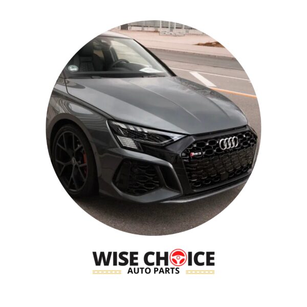 Audi RS3 Honeycomb Front Grille - Black ABS Material