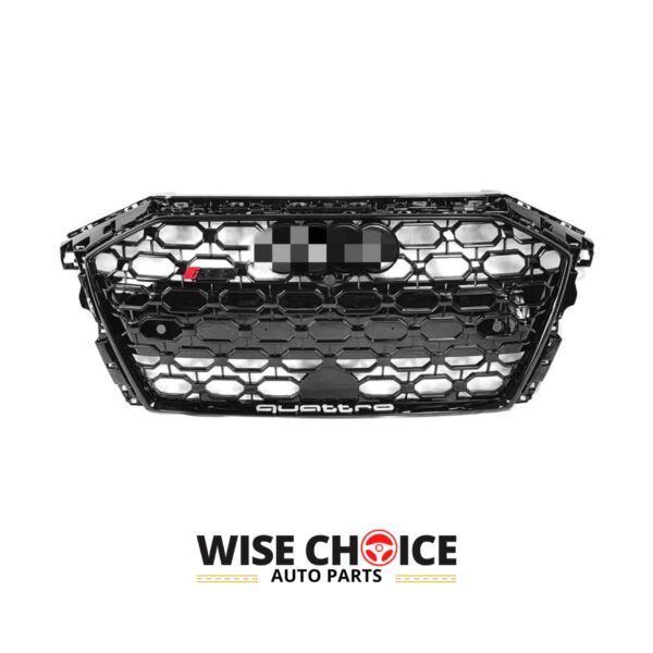 Audi RS3 Honeycomb Front Grille - Black ABS Material