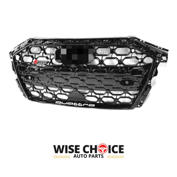 Audi RS3 Honeycomb Front Grille - Black ABS Material