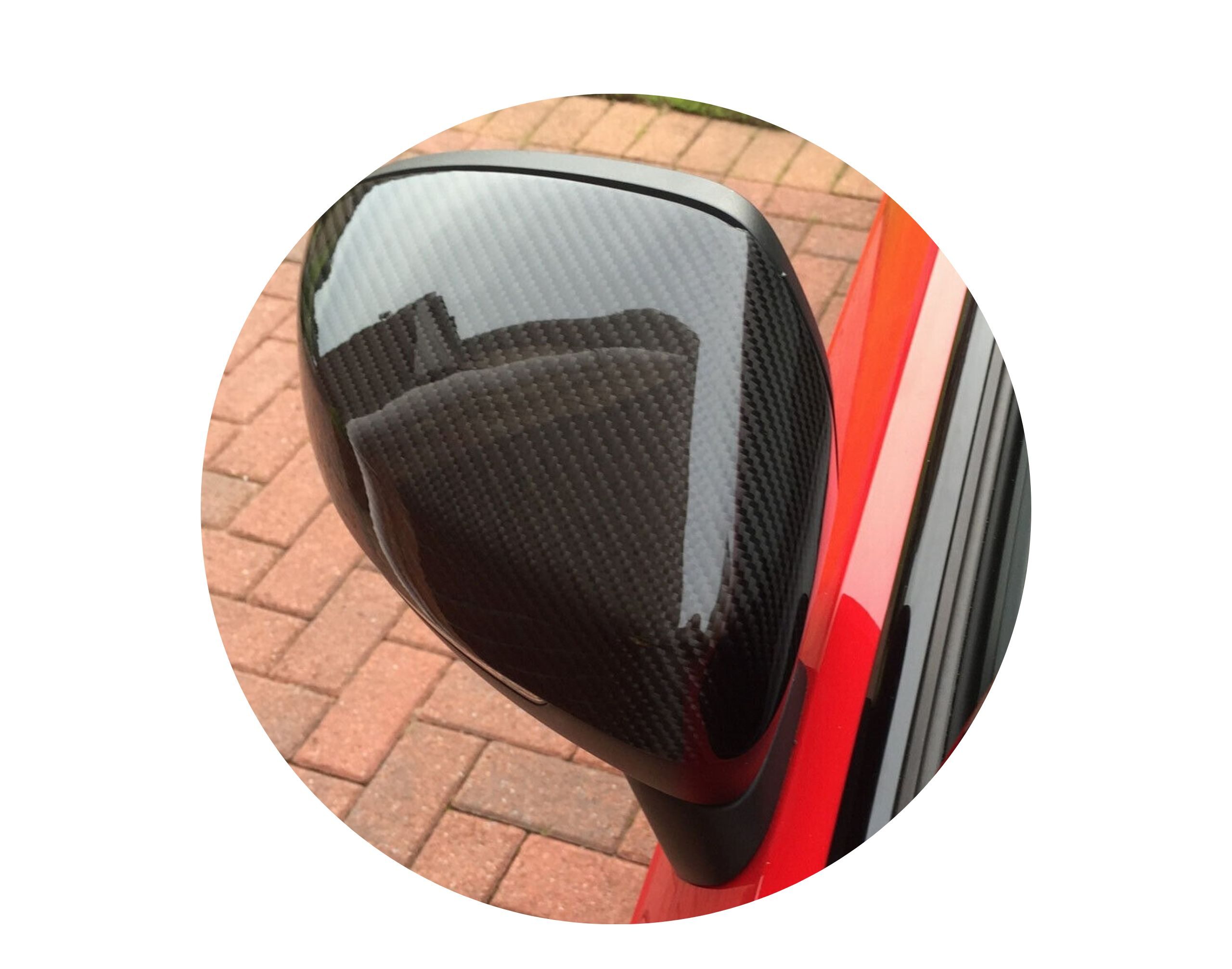 Audi 8V 8V.5 Carbon Fiber Mirror Covers with Side Assist