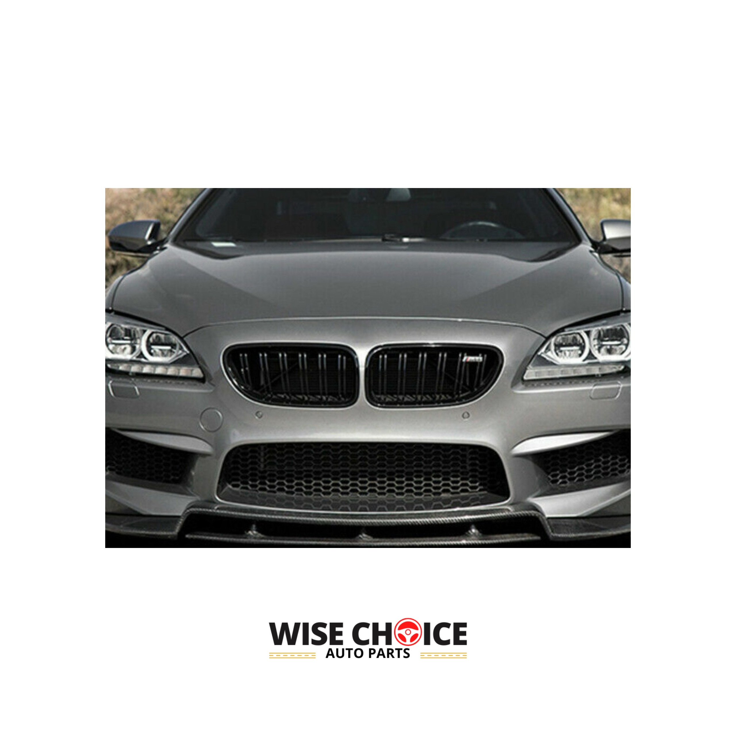 2013-2017 BMW 6 Series F6 F12 F13 Carbon Fiber Front Bumper Mesh Kidney Grilles