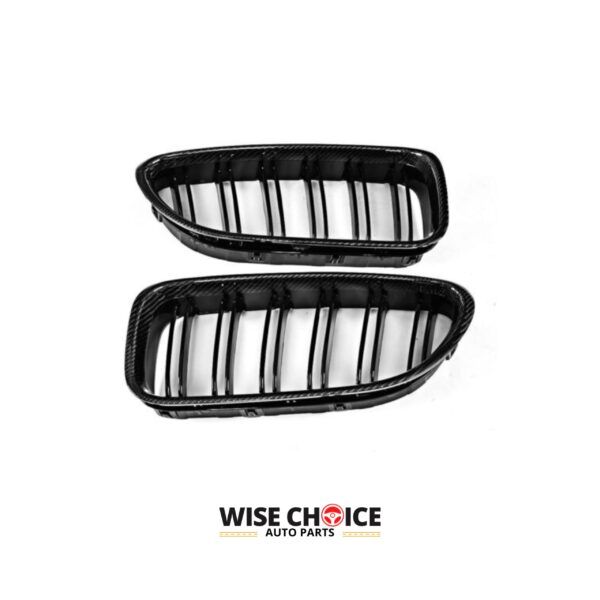 2013-2017 BMW 6 Series F6 F12 F13 Carbon Fiber Front Bumper Mesh Kidney Grilles