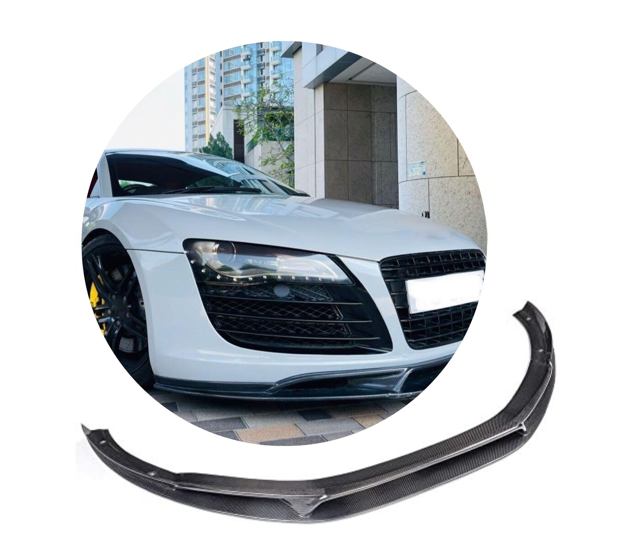 Premium Carbon Fiber Front Lip for Audi R8 V8/V10 GT Spyder/Coupe/Convertible - Wisechoice Autoparts