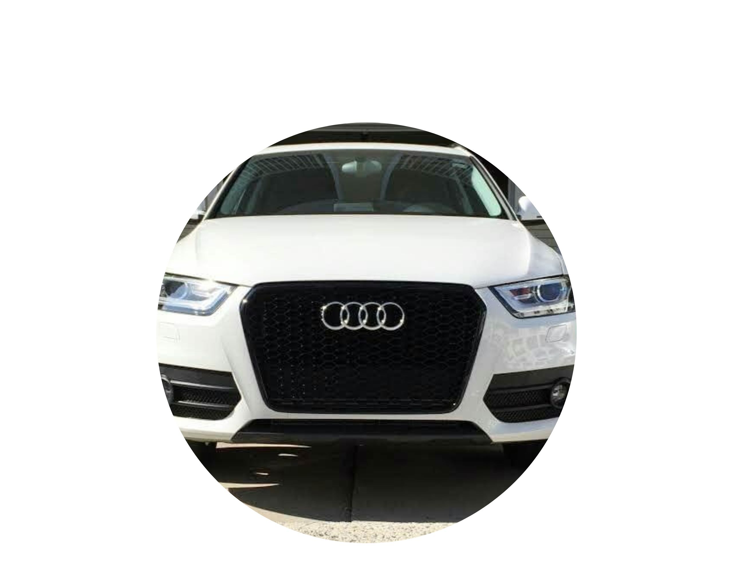 Audi RSQ3 Honeycomb Grille 2013-2015 8U Q3 – Premium Quality ABS Material, Easy Installation, and Sleek Black Finish