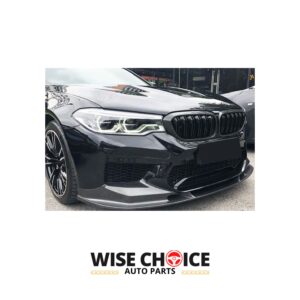 F90 BMW M5 2017-2022 with DRY Carbon Fiber Front Lip installed