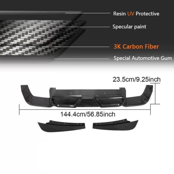 Upgrade Your BMW F97 X3M with Carbon Fiber Rear Diffuser | Fits 2019-2022 Models