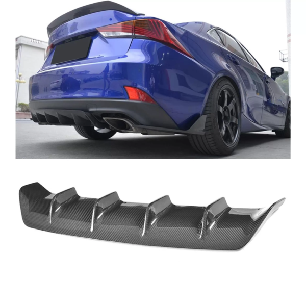 JC Sportline Carbon Fiber Rear Diffuser for Lexus IS300/IS350 2017-2020