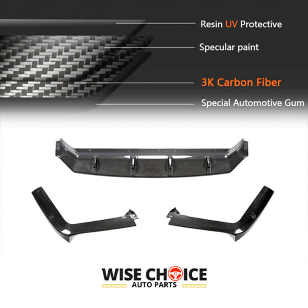 2019-2022 Porsche Cayenne Carbon Fiber Rear Diffuser on a grey background