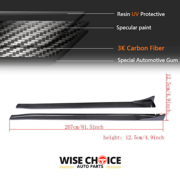 2010-2013 V36 Infiniti G37 Sedan sporting Carbon Fiber Side Skirts