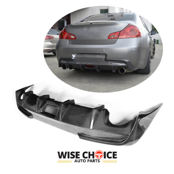 2010-2013 G35 | G37 V36 Infiniti Sedan Carbon Fiber Rear Diffuser - lightweight, aerodynamic upgrade for superior performance and sleek look.