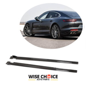 Porsche Panamera 971 model with installed high-quality Carbon Fiber Side Skirts.