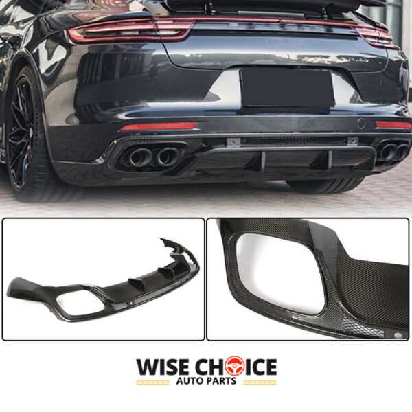 Porsche Panamera 2017-2023 model with sleek Carbon Fiber Rear Diffuser