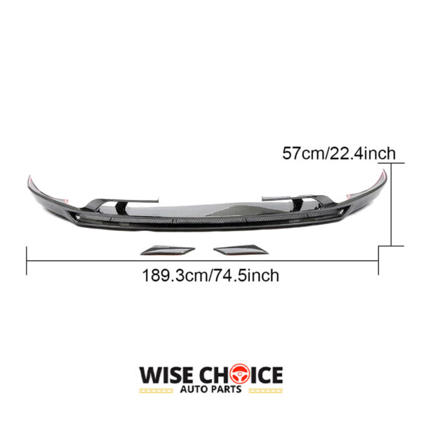 2019-2022 9Y0 Porsche Cayenne Carbon Fiber Front Lip - High-quality, durable, and sleek design for superior aerodynamics.