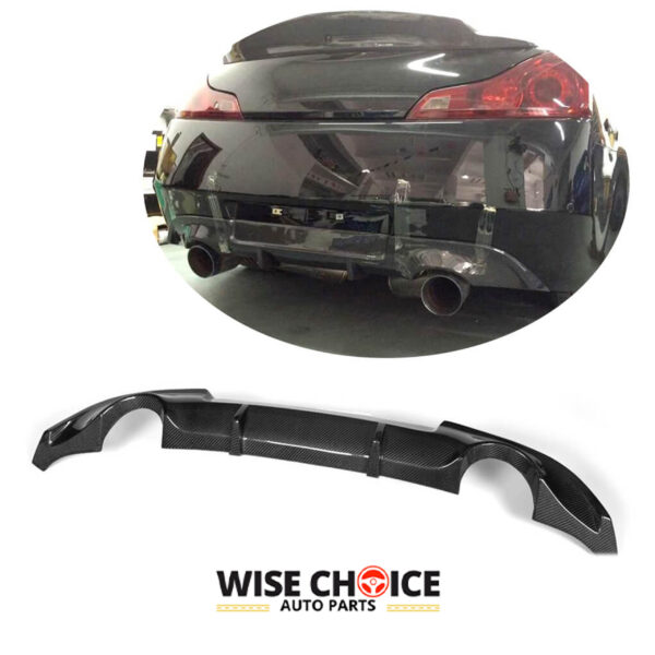 2010-2013 G35 | G37 V36 Infiniti Sedan Carbon Fiber Rear Diffuser - lightweight, aerodynamic upgrade for superior performance and sleek look.