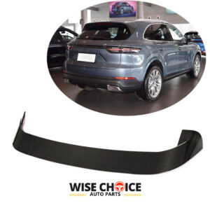 2019-2022 9Y0 Porsche Cayenne with a Standard Carbon Fiber Rear Roof Spoiler installed