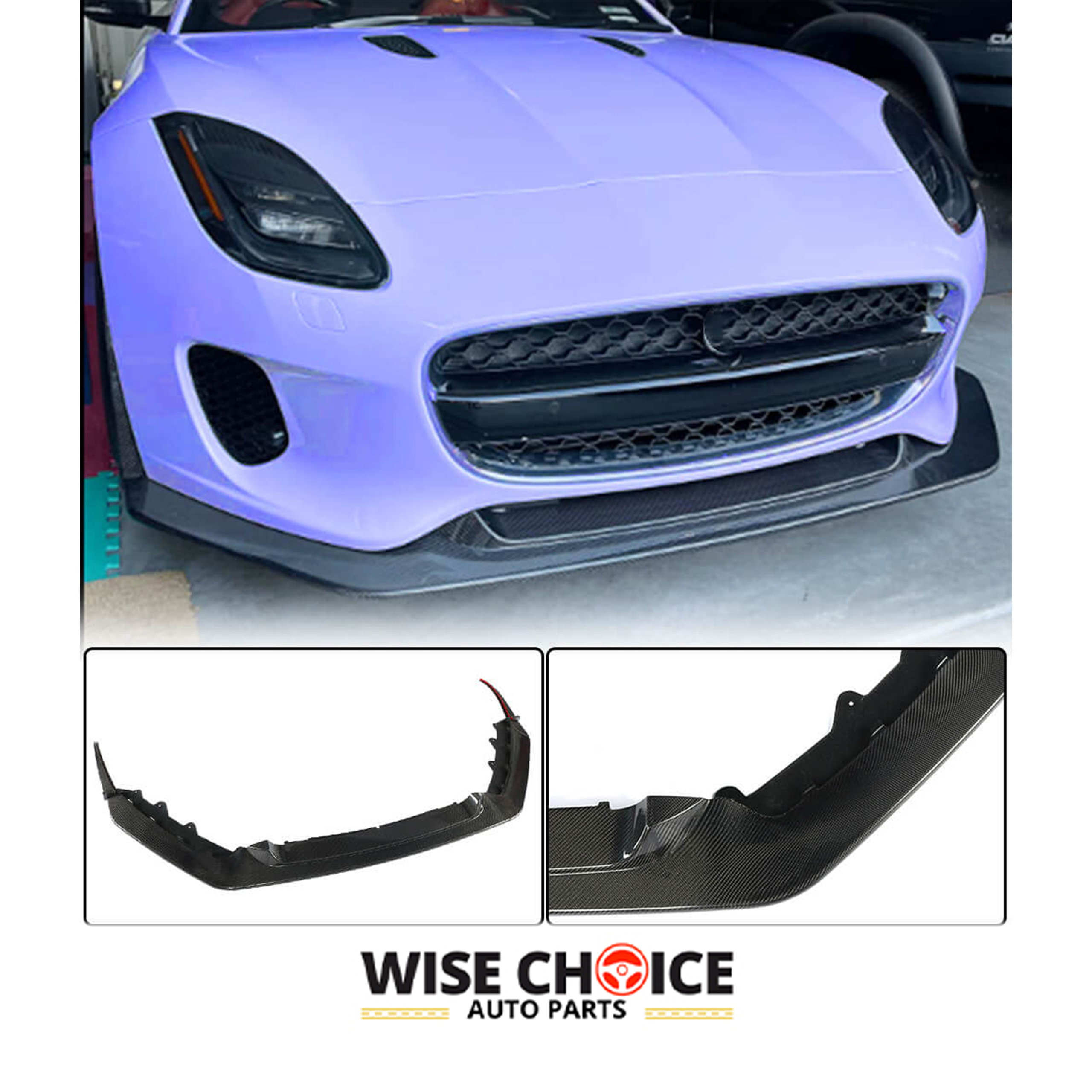 2018-2020 Jaguar F-Type Carbon Fiber Front Lip