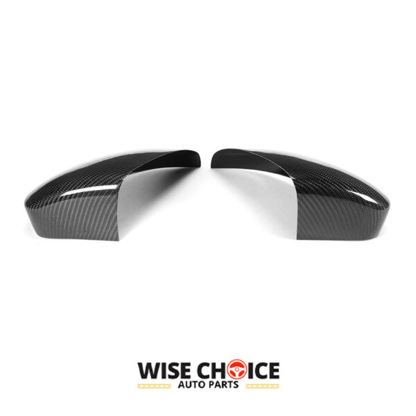 A pair of carbon fiber side mirror covers for Jaguar F-Type Coupe and Convertible 2015-2022 models