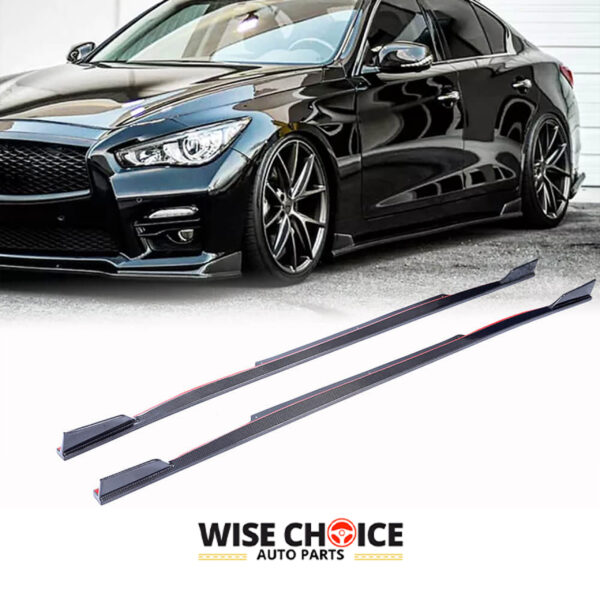 2014-2022 V37 Infiniti Q50 with Carbon Fiber Side Skirts installed