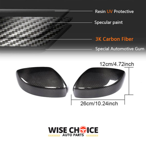 High-Quality Carbon Fiber Mirror Caps attached to a 2010-2013 Infiniti G25 G37 Sedan