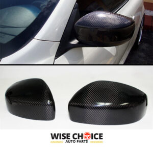 High-Quality Carbon Fiber Mirror Caps attached to a 2010-2013 Infiniti G25 G37 Sedan