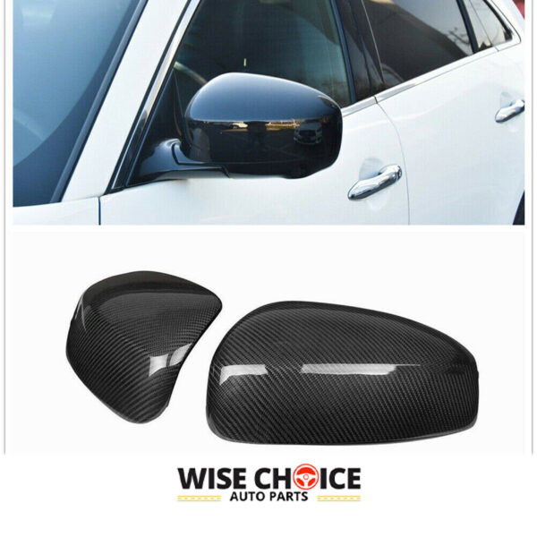 High-Quality Carbon Fiber Mirror Caps attached to a 2010-2013 Infiniti G25 G37 Sedan